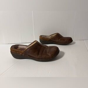 UGG S/N 5135 Kohala brown leather lined-sheepskin mule shoe women size 7